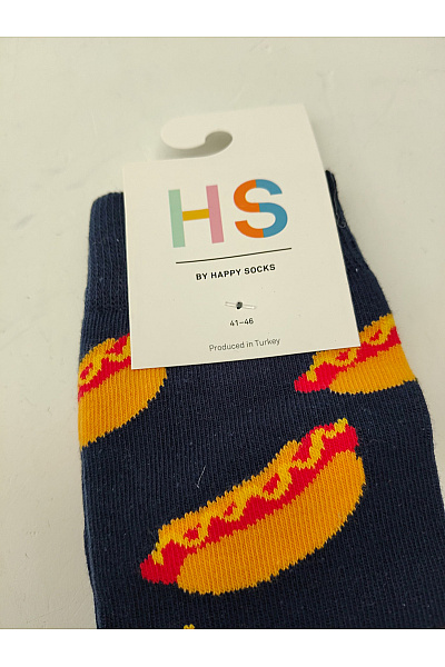 Happy Socks Bavlněné modré ponožky s motivem hot dogů Vel. EU 41-46 | Happy Socks | obrázek 3