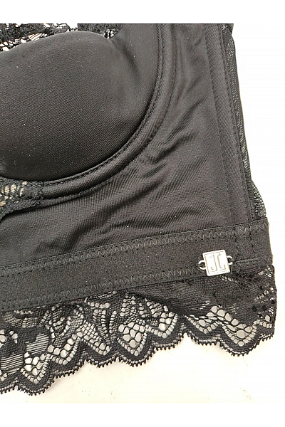 Černá krajková korzetová podprsenka braletového střihu | Unimoda | obrázek 4