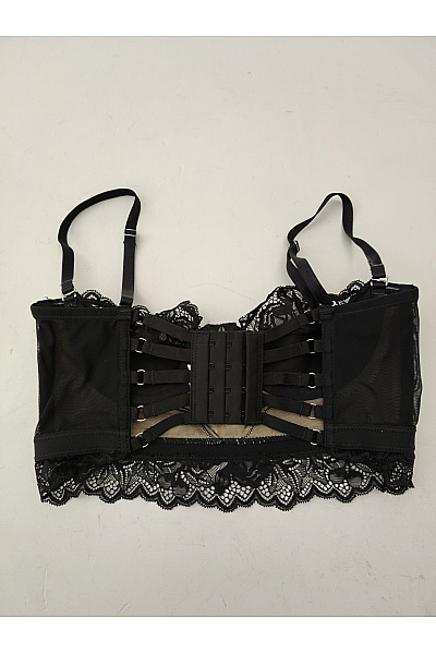 Černá krajková korzetová podprsenka braletového střihu | Unimoda | obrázek 5