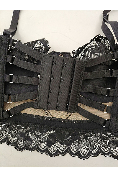 Černá krajková korzetová podprsenka braletového střihu | Unimoda | obrázek 6