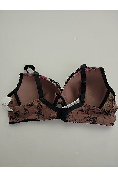 AUBADE Hnědá krajková push up podprsenka s výšivkou Velikost EU 80C | AUBADE | obrázek 6