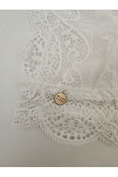 BLACK LIMBA Bílá krajková braletová podprsenka bez kostic Vel. L | BLACK LIMBA | obrázek 3