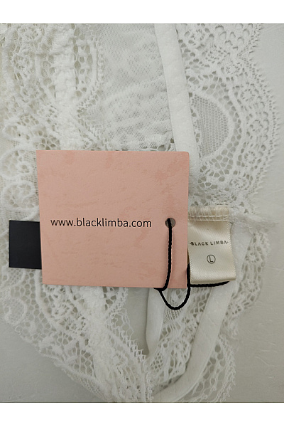 BLACK LIMBA Bílá krajková braletová podprsenka bez kostic Vel. L | BLACK LIMBA | obrázek 6