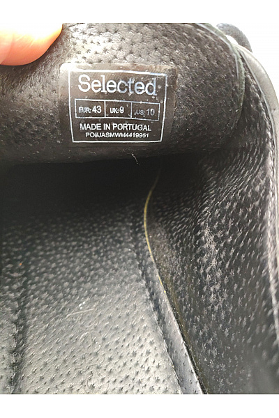SELECTED Pánské černé šněrovací polobotky elegantní vycházkové Velikost EU 43 | SELECTED | obrázek 7