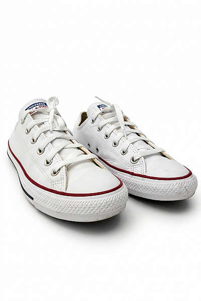 CONVERSE Dámské Tenisky Chuck Taylor All Star Leather Ox Bílé Velikost 40