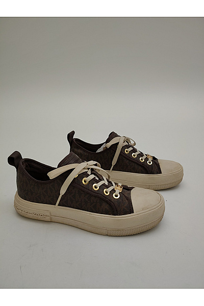 MICHAEL KORS Dámské Tenisky Jude Signature Logo Sneaker Hnědé Béžové Velikost US 7M