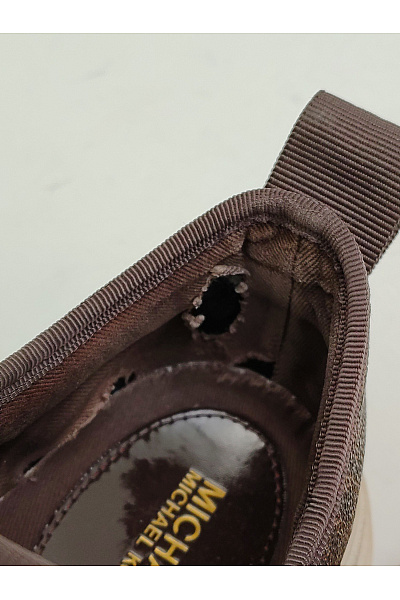 MICHAEL KORS Dámské tenisky Jude Signature Logo Sneaker Hnědé Béžové Velikost US 7M | MICHAEL KORS | obrázek 9