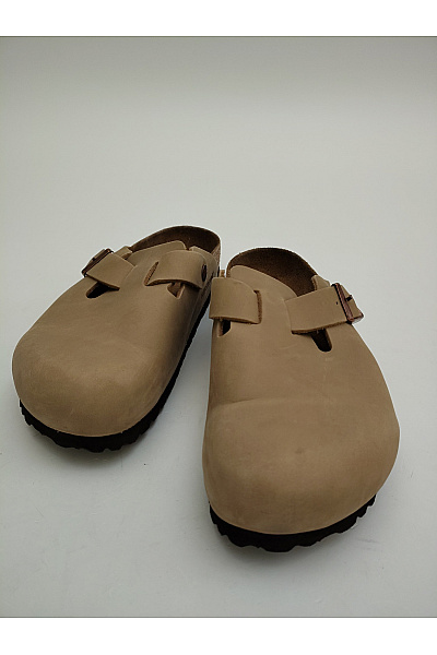 Birkenstock Pánské béžové kožené pantofle s přezkou volnočasové Velikost EU 42 | Birkenstock | obrázek 3