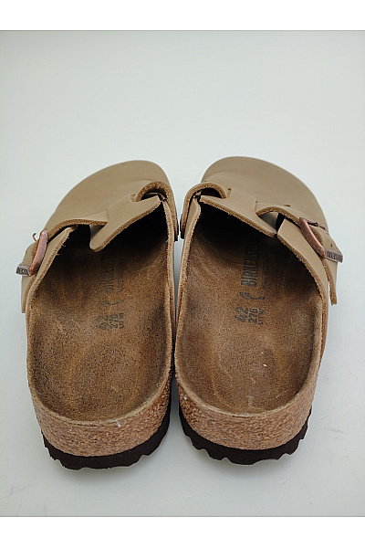 Birkenstock Pánské béžové kožené pantofle s přezkou volnočasové Velikost EU 42 | Birkenstock | obrázek 5