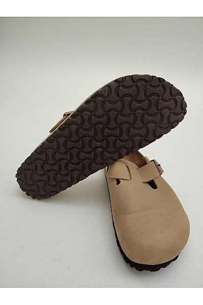 Birkenstock Pánské béžové kožené pantofle s přezkou volnočasové Velikost EU 42 | Birkenstock | obrázek 7