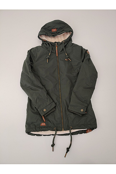 Ragwear Dámská Khaki Parka S Kapucí A Zateplením Velikost L