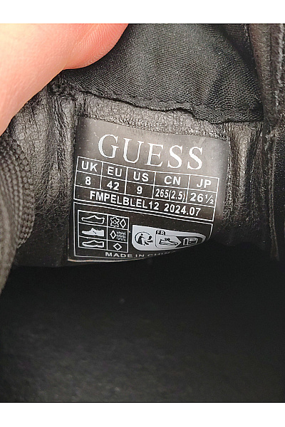 Guess Pánské tenisky černé kožené na platformě se zlatými detaily Velikost EU 42 | Guess | obrázek 7