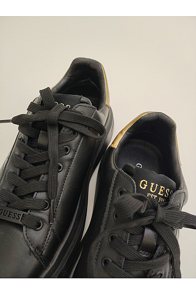Guess Pánské tenisky černé kožené na platformě se zlatými detaily Velikost EU 42 | Guess | obrázek 9