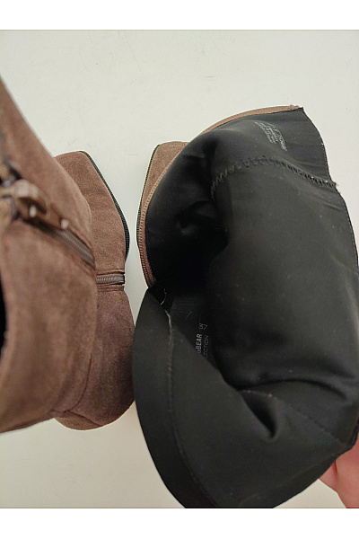 PULL&BEAR Dámské hnědé semišové kotníkové boty na podpatku se zipem Velikost EU 37 | PULL&BEAR | obrázek 8