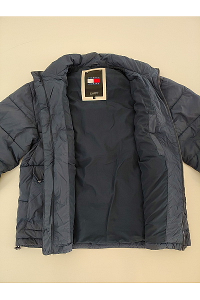 TOMMY HILFIGER Pánská modrá prošívaná puffer bunda se zipem Velikost S | TOMMY HILFIGER | obrázek 7