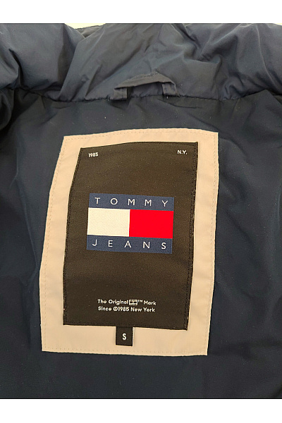 TOMMY HILFIGER Pánská modrá prošívaná puffer bunda se zipem Velikost S | TOMMY HILFIGER | obrázek 8