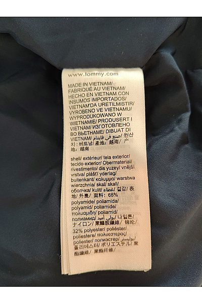 TOMMY HILFIGER Pánská modrá prošívaná puffer bunda se zipem Velikost S | TOMMY HILFIGER | obrázek 9