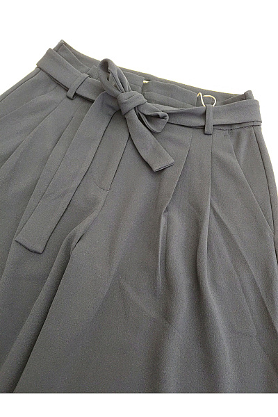 ONLY Černé elegantní široké kalhoty s vysokým pasem a páskem Velikost 34/32 | ONLY | obrázek 3