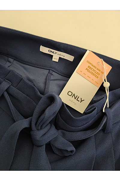 ONLY Černé elegantní široké kalhoty s vysokým pasem a páskem Velikost 34/32 | ONLY | obrázek 6