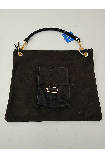 MADE IN ITALY Černá kožená kabelka smart casual | MADE IN ITALY | obrázek 2