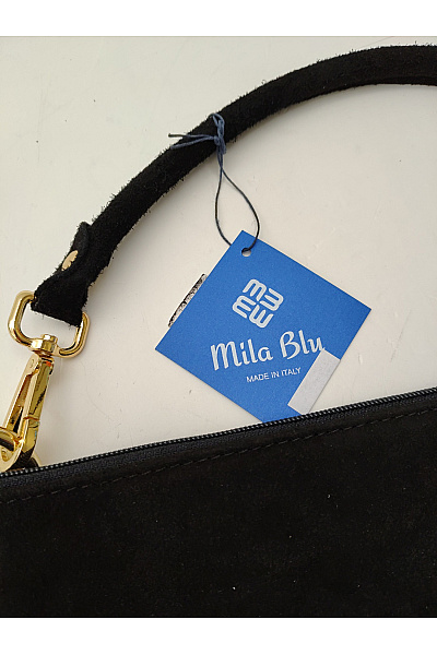 MADE IN ITALY Černá kožená kabelka smart casual | MADE IN ITALY | obrázek 4