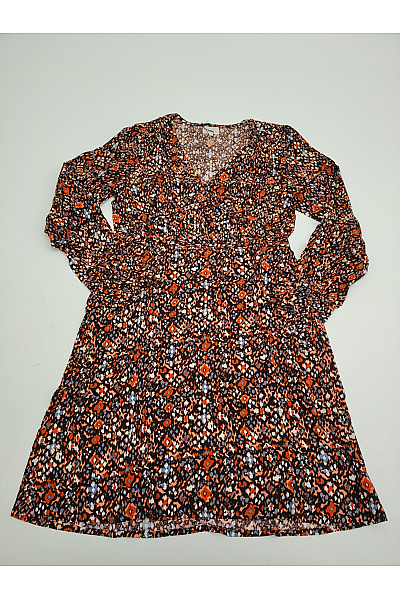ANGE Barevné boho šaty s dlouhým rukávem do áčka Velikost M | ANGE | obrázek 2