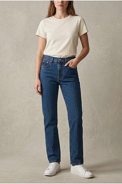 LEVIS Dámské Bavlněné Džíny Rovné Klasické Velikost US 26 X 30