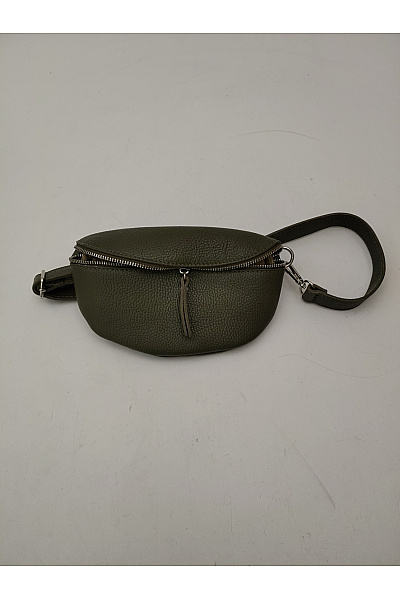 MADE IN ITALY Kožená khaki ledvinka měkká | MADE IN ITALY | obrázek 2