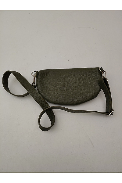 MADE IN ITALY Kožená khaki ledvinka měkká | MADE IN ITALY | obrázek 4