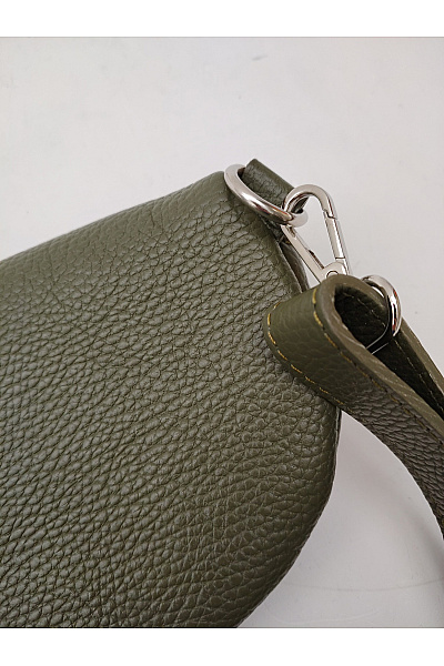 MADE IN ITALY Kožená khaki ledvinka měkká | MADE IN ITALY | obrázek 5
