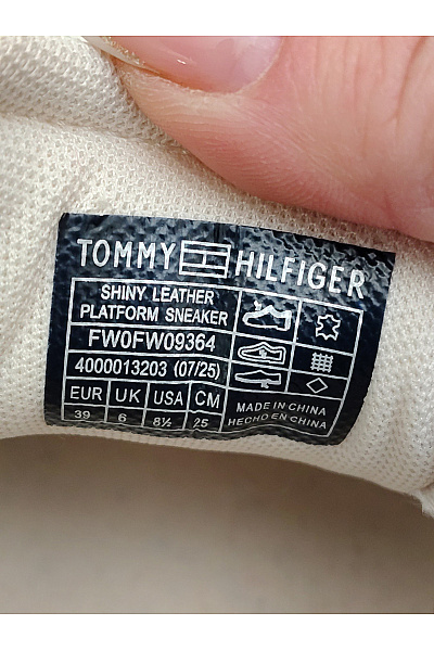 TOMMY HILFIGER tenisky Béžové dámské na platformě šněrovací volnočasové Vel. EU 39 | TOMMY HILFIGER | obrázek 8