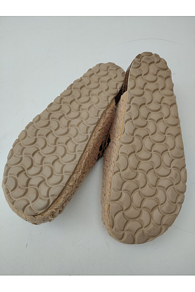 Béžové nazouvací pantofle s kožíškem a leopardím vzorem Vel. 40.5 | Unimoda | obrázek 6