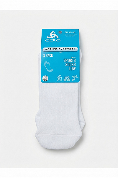 ODLO Bílé Nízké Sportovní Ponožky Outdoor Velikost EU 42-44