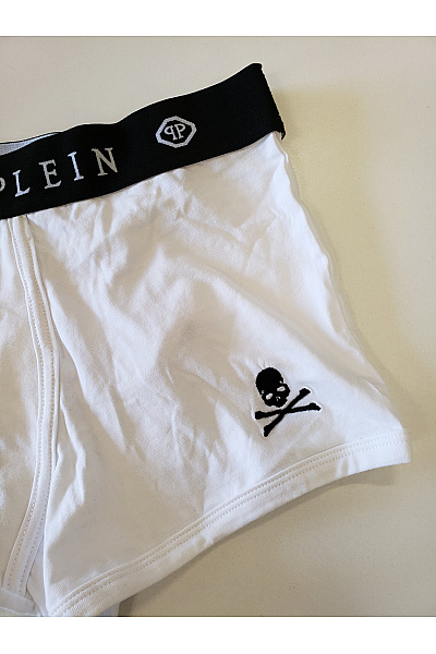 Philipp Plein Pánské bílé bavlněné boxerky s lebkou | Philipp Plein | obrázek 4