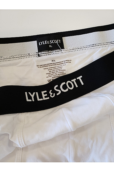 Lyle & Scott Bílé bavlněné pánské boxerky | Lyle & Scott | obrázek 4