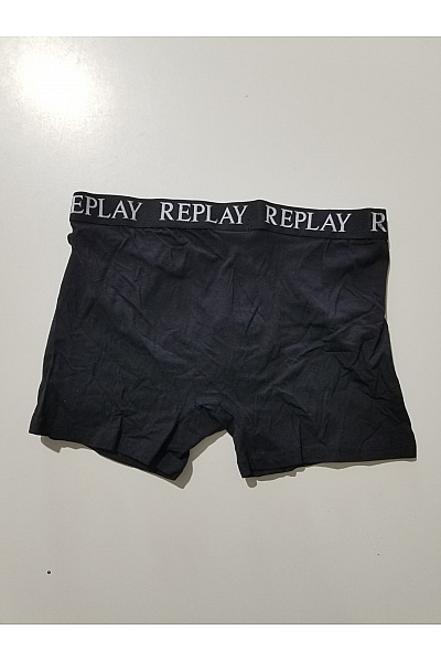 REPLAY Pánské bavlněné boxerky černé | REPLAY | obrázek 3