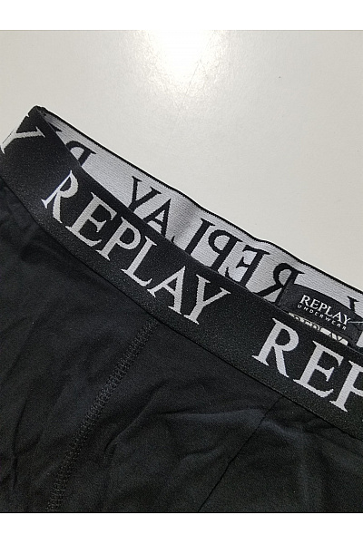 REPLAY Pánské bavlněné boxerky černé | REPLAY | obrázek 7