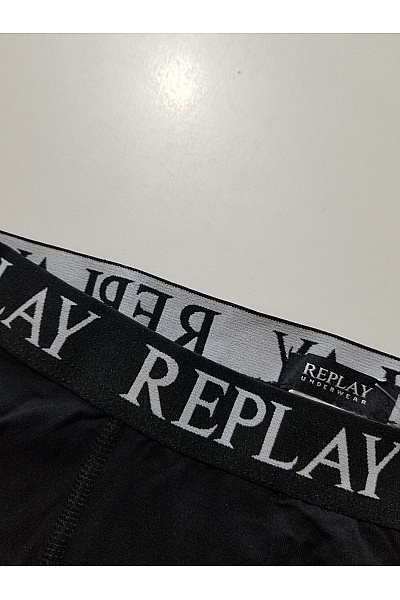 REPLAY Pánské bavlněné boxerky černé | REPLAY | obrázek 10
