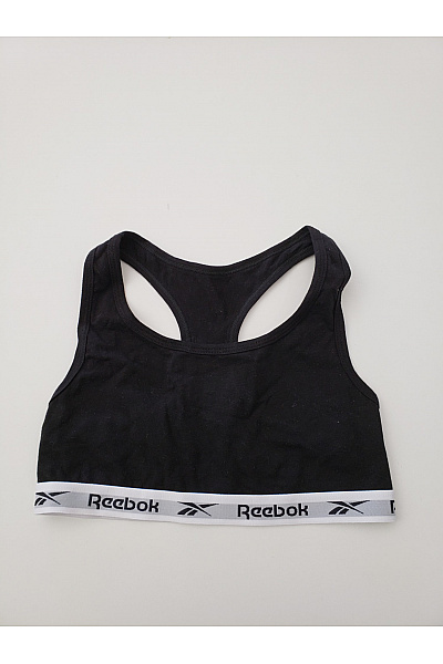 Reebok Černá bavlněná sportovní braletová podprsenka s vykrojenými zády | Reebok | obrázek 5