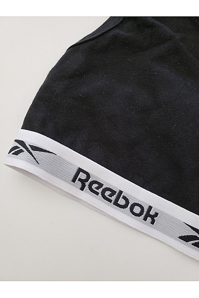 Reebok Černá bavlněná sportovní braletová podprsenka s vykrojenými zády | Reebok | obrázek 6