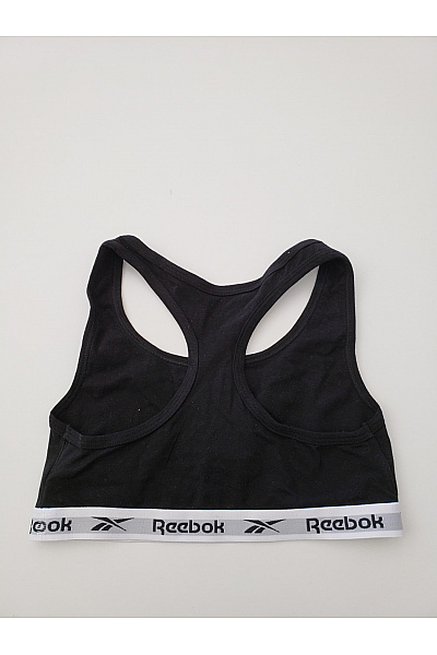 Reebok Černá bavlněná sportovní braletová podprsenka s vykrojenými zády | Reebok | obrázek 7
