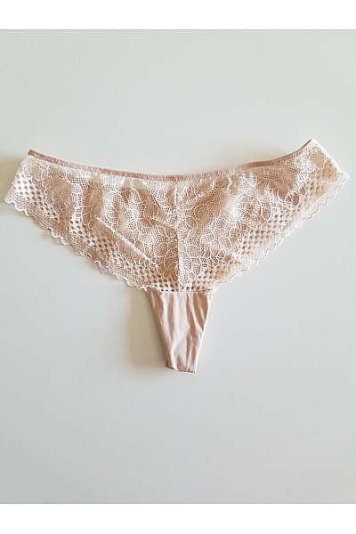 Béžové krajkové tanga luxusní | Unimoda | obrázek 2