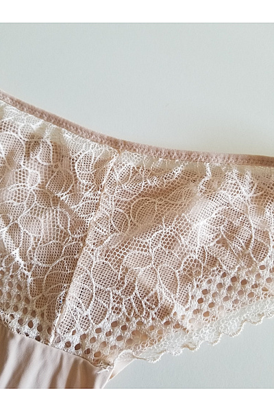 Béžové krajkové tanga luxusní | Unimoda | obrázek 3
