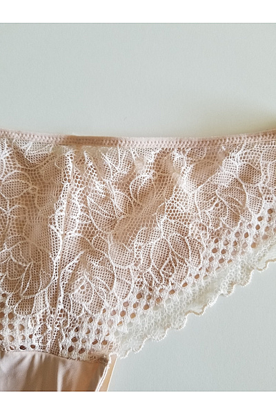 Béžové krajkové tanga luxusní | Unimoda | obrázek 6