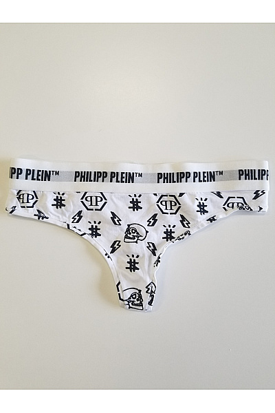 PLEIN SPORT Bavlněné Tanga S Potiskem Lebek