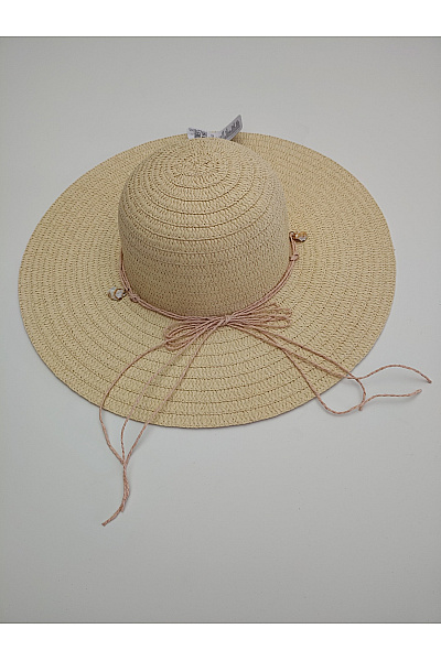 Béžový dámský letní klobouk se stuhou | Unimoda | obrázek 2