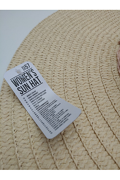 Béžový dámský letní klobouk se stuhou | Unimoda | obrázek 5
